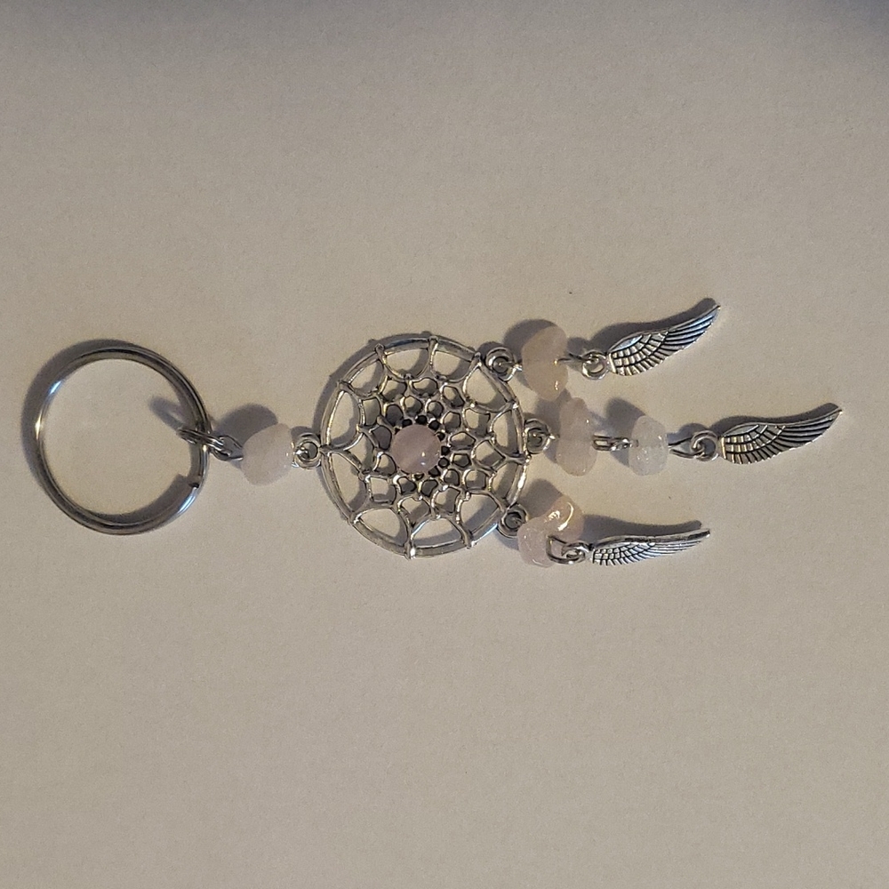 Rose Quarts Keychain